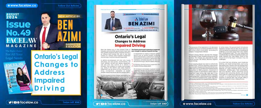 Ontario’s Legal Changes to Address Impaired Driving